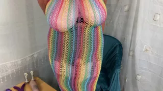 Mrs Mature Feet shows off her Open Crotch Girdle