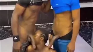 Gym Instructor Got Fucked by Two Big Dicks