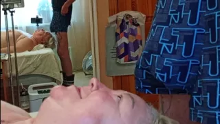 I jerk off my dick and shove it down my neighbor's throat and then cum in her mouth