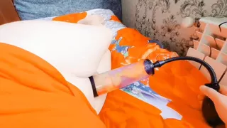 Playful shemale showing nails painted in pastel colors