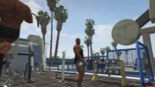 Tracey have sex with her Sugar daddy Trevor in outdoor beach gym