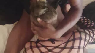 Horny cheating wife orders an large black cock and a cum shake