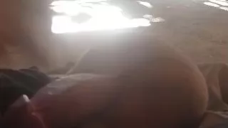 Handjob under the sun at the construction site