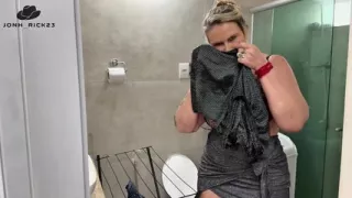 MILF with Her Sexual Fantasy Smelling the Boy's Underwear