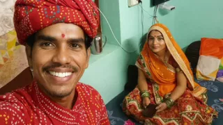 Indian Rajsthani New Merried Lovely Couple Selfi Romantic Outdoor By -Snapchat143