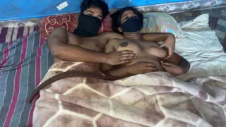 Hot Indian couple fucks on bed