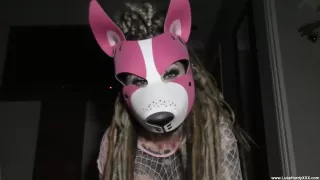 Pink Dog Girl SUB Squirt And Creampie