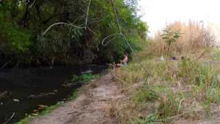 Strangers are caught having sex at the waterfall.
