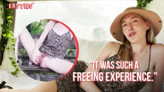 Ersties - Hippie Chic Zoe Gets Off on a Park Bench Then Squirts