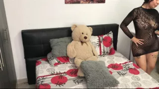 My hot friend makes video in lingerie showing her tits, her ass and her tattoos