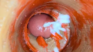 Camera Inside Deep Pussy Captures Big dose Ejaculation of Sperm ASMR
