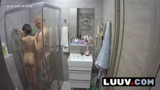 LUUV. Quick sex in the shower for young couple Abbadon and Kareflore