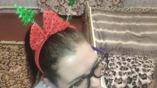 Snow Girl with Glasses