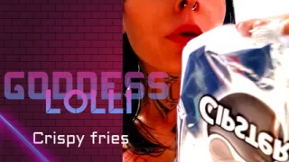 eating potatoes asmr noise biting chips goddesslolli italian goddess