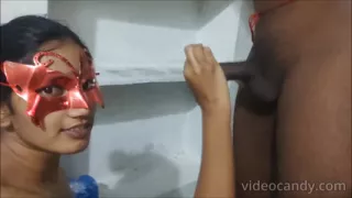 Desi girlfriend hard blowjob cum inside mouth with loud moaning. First time blowjob sucking with hard sex