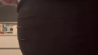 Under clothes crossdress with undercover bondage and nipple clamps