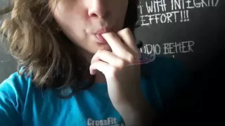 Schoolgirl Squirts Again and Again While Eating Her Pussy!