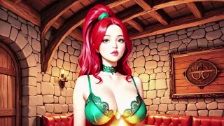 Divine Elixir - Fantasy Sorceress Summons a Dungeon Master for an Intimate Ritual AI Animation
