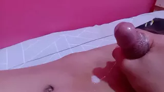 Masturbating while alone