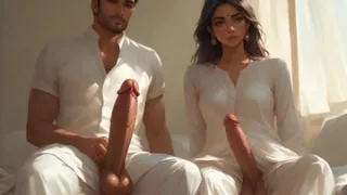 Old Father in law and step son hardcore sex with her step daughter Tejaswini bhabhi thresome and foursome gangbang video