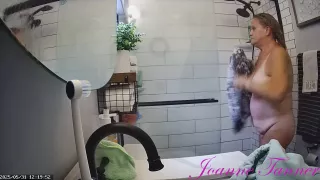 Found Hidden Cam Footage of My Mom Mrs. Joanne Tanner the Real Public Schoolteacher in the Shower on my Dad's Computer 5