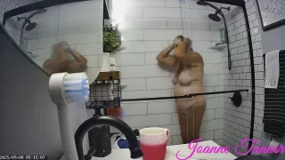 Found All My Dad's Hidden Cam Recordings of My Mom Mrs. Joanne Tanner the Real Public Schoolteacher in the Shower