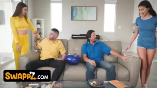 Stepfathers Day Orgy With Big Tits Stepdaughters - Cheating Stepdads Get Young Pussy With Teal Conrad, Hazel Moore And Jessica Aaren