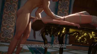 Blonde Slut Lies Back on Table, Takes Massive Cock Down Her Throat