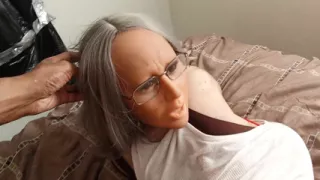 My Nasty Next-Door Neighbor! (My Gray-Haired, Old-Lady Ex-Stripper Who Lives Next Door) Face-Fucking!