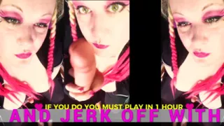 The jerk and lick a dick with Goddess Lana game