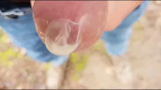 Edging with Condom It Is Creamy Precum, Two Horny Cumshots and Foamy Cum Mess