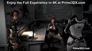 Excuse me, Officer! Sci-Fi Futa Threesome at Prime3DX