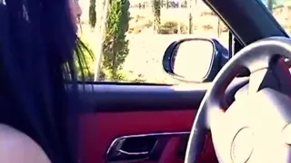 Hot Young Brunette Gives Hitchhiker a Special Ride
