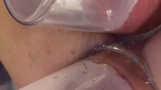 Extreme Close up Double Vacuum Pumping Ass and Pussy