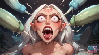 Milk Spray Orgasm: White Elf Goddess' Mind Break Hymen Assault