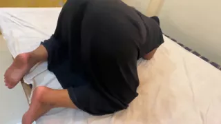 Saudi Beautiful Big Ass & Hairy Pussy BBW Hot Girl Is Super Horny When Parents Was Next Room