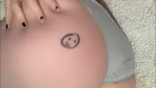 Cute girl can't hold her pee and pisses all over her dildo