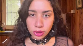 Horny latina spanking my tits and ass