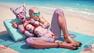 Alien Beach Bonanza: Mind Break's Massive Cum Shot Spectacle