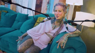I talk about B - Bordem - ASMR podcast SFW talking goth skinny girl dreadlocks tattoo model inked girl