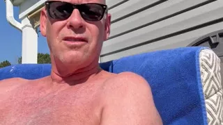 Naughty Daddy Jerks Outside