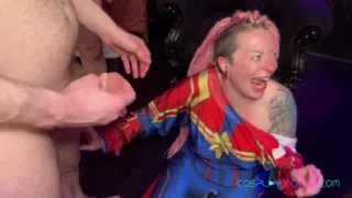 Captain Marvel & Spidergirl Gangbang