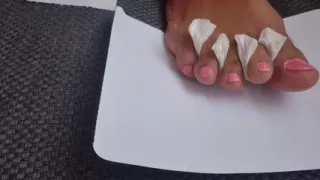 I'm Polishing My Feet and Finger Nails in Pink