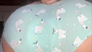 Piss on Feet Powerful Stream - Long Hair in Huge Pee Puddle