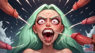 White Hair Chaos: Mind-breaking Hair-pull Orgasm!