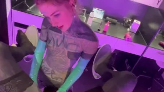 Tattooed Girl Pegs Boyfriend's Ass - Tied Balls & Deep Fingering