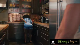 MOMMY'S BOY - Hot Pregnant Girl Gets Fucked Hard During Midnight Snack With Sticky Cumshot