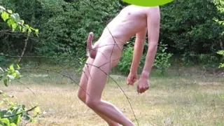 Outdoor Boner Presentation in Forest