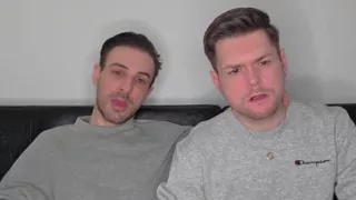 Hung Uncut Brotosh Lads Side by Side Masturbation