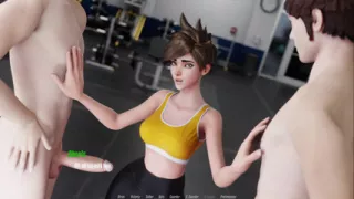 Overwatch XXX - Overwatch Tracer Fucked By Two Men - Tracer Route